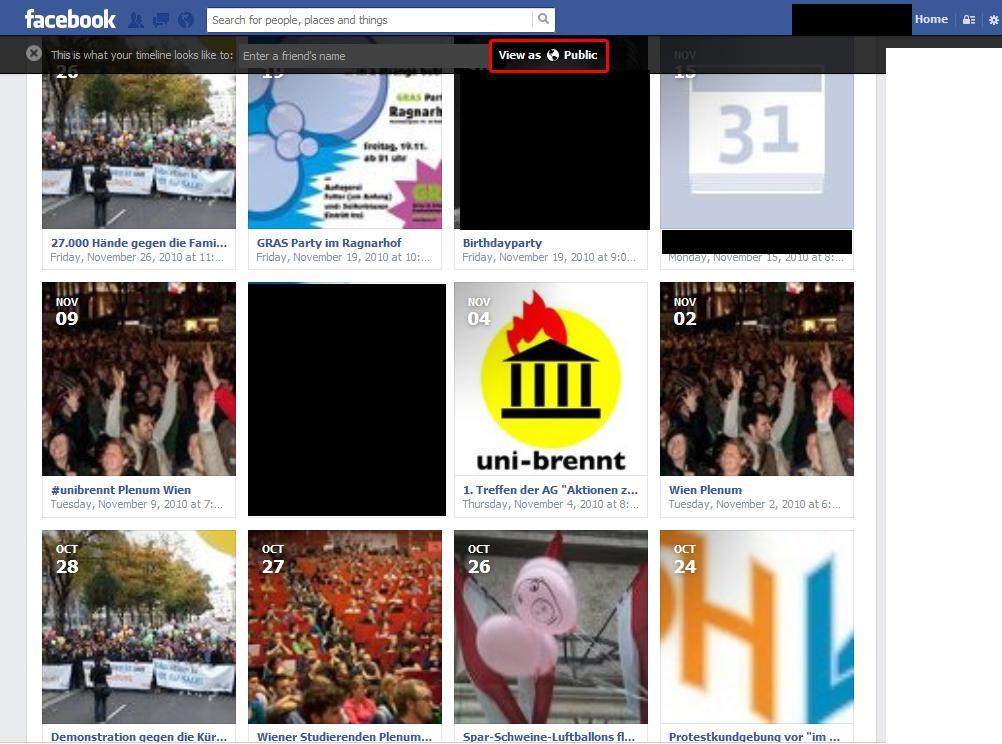 La faille de Facebook. Une faille dans la timeline Facebook.