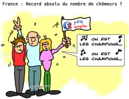 Céno Dessinateur - La Babole : Record du chômage en France