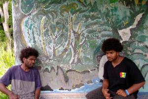 Art en chemin kanak par Michèle-Baj Strobel Sur le chemin , vers Tuho