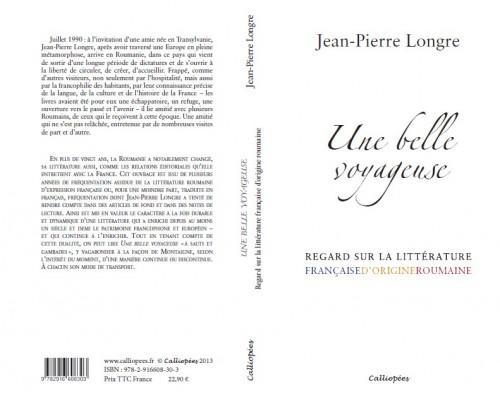 littérature roumaine,littérature française d’origine roumaine,jean-pierre longre,calliopées