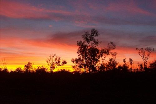 Sunset australiens kakadu