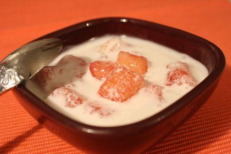 Cubes de pomme gluants à la grenadine & au lait de coco (recette thaï) IMG_7834