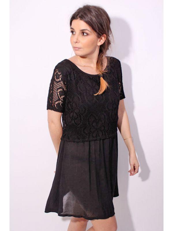 J'ai craqué pour #3 : URBAN DRESSING Robe bimatière top dentelles Elisa