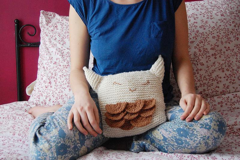 A sleepy owl cushion sleepyowlcushion