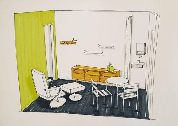 2 pièces en pharmacie relookées confidentiel1