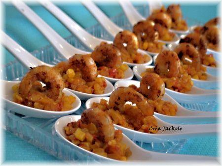 Gambas, mangue et poivrons JF3