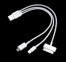 Câble USB 3 en 1 pour votre iPhone, iPad ou iPod Touch...