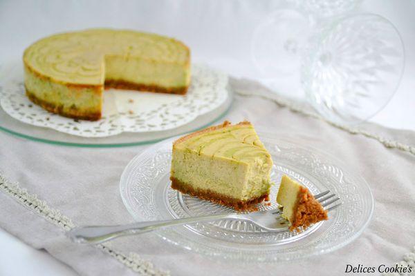 Cheesecake marbré à la banane & thé Matcha cheesecake marbre banane the vert 1