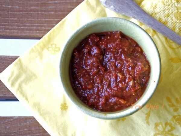 Avocats, sauce harissa maison harissa1