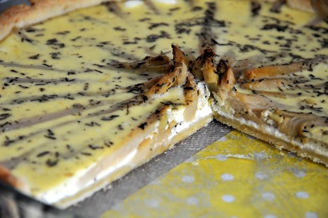 Tarte aux Asperges et chèvre Tarte aux Asperges et chèvre