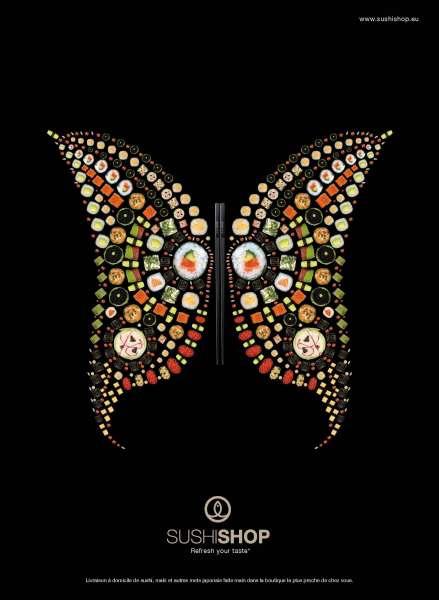 Food Art : le QR code en sushi de Sushi Shop sushi-shop-papillon-Comedie