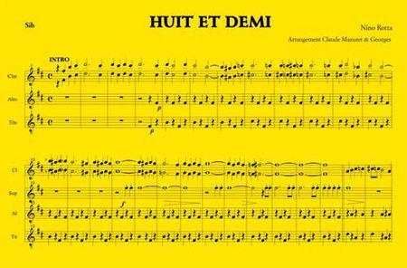 Des chiffres, des sons et des images : Huit et demi et Quartet Huit-et-demi partition
