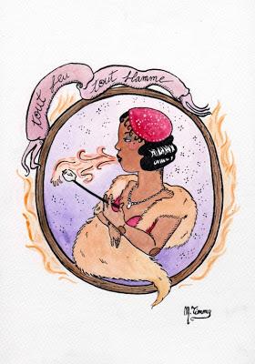 Vernissage ce mercredi. Aquarelles rétro rigolo Mamzell Timmy. Vernissage ce mercredi. Aquarelles rétro rigolo Mamzell Timmy.