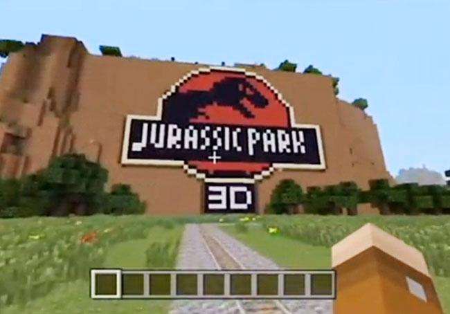 Jurassic Park Recreated In Minecraft