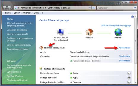 Vista - Comment changer le nom de votre réseau