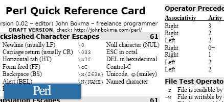 Les meilleurs feuilles de référence (Cheat sheet) du web pour programmeur