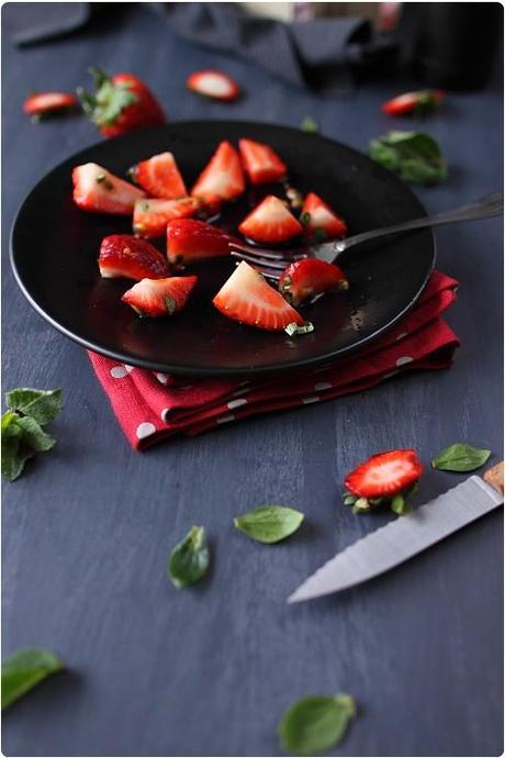 Salade de fraises au fruit de la passion Salade de fraises au fruit de la passion