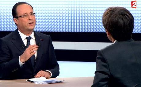 François Hollande sur le plateau de France 2 le 28 mars (Capture d'écran) Hollande : la liberté assassinée