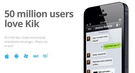 KIK passe la barre des 50 millions d’utilisateurs ! 50k
