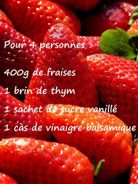 Salade de fraises au thym et vinaigre balsamique P1000728
