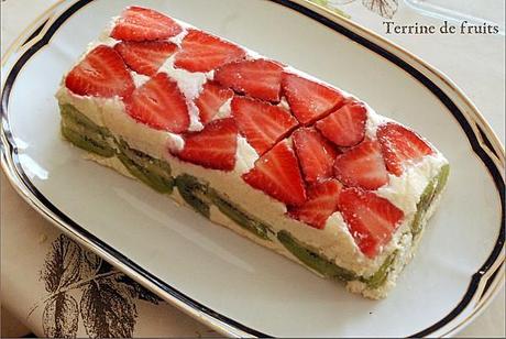 Terrine de fruits à la crème d'amande terrine