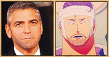 Les célébrités qui ont inspiré certains personnages du manga One Piece George Clooney (acteur/réalisateur américain) – Iceburg