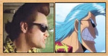 Les célébrités qui ont inspiré certains personnages du manga One Piece Jim Carrey (acteur dans Ace Ventura) – Franky