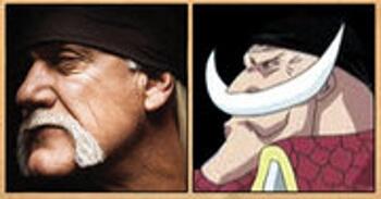Les célébrités qui ont inspiré certains personnages du manga One Piece Hulk Hogan (catcheur/acteur) – Barbe Blanche