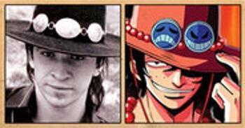 Les célébrités qui ont inspiré certains personnages du manga One Piece Stevie Ray Vaughan (compositeur interprète et guitariste américain) Portgas D. Ace