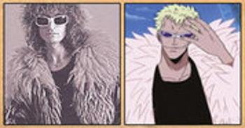 Les célébrités qui ont inspiré certains personnages du manga One Piece Michel Polnareff (compositeur-interprète français) – Don Quixote Doflamingo