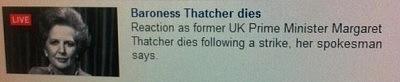 BBC lapsus thatcher