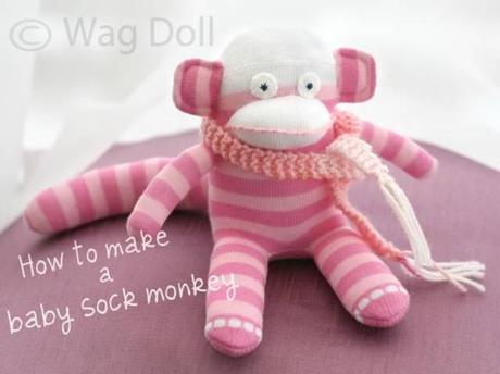 bebe singe chaussette DIY : un bébé singe à partir dune chaussette