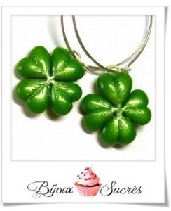 Tuto fimo : Trèfles à quatre feuilles bijoux fimo