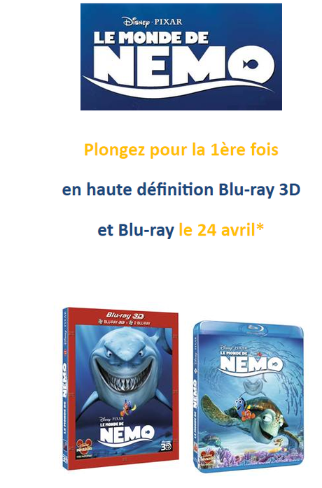 Le Monde de Némo en Blu-ray 3D et Blu-ray le 24 avril – Découvrez de nouveaux extraits !‏