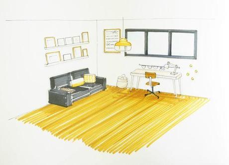 Un bureau atelier croquis bureau 1