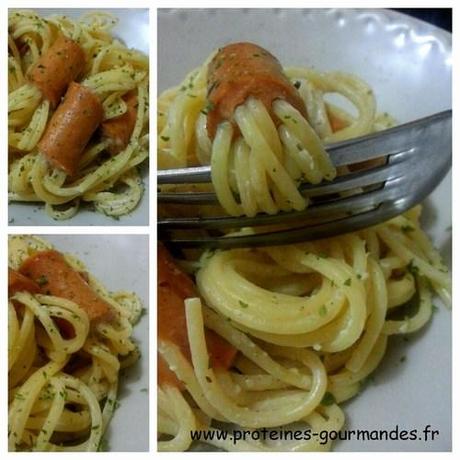 Spaghetti aux saucisses… OUI… Mais des spaghetti aux saucisses CHIC!