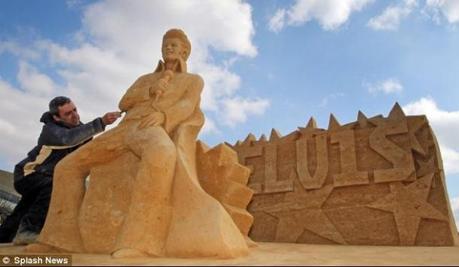 The international Sand Sculpture Festival 2013 - sculpture de sable d'Elvis