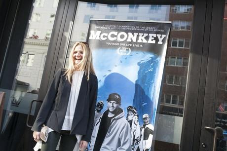 Première de McConkey à Tribeca Sherry McConkey, la femme de Shane McConkey et productrice executive sur le film