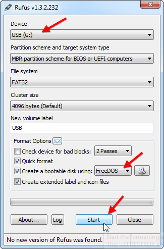 Comment créer une Clé USB bootable sous DOS