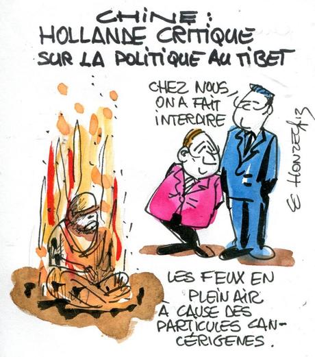 Hollande en voyage critique la Chine