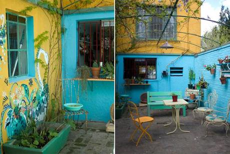 Casa colorada en Argentina