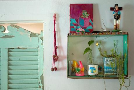 Casa colorada en Argentina