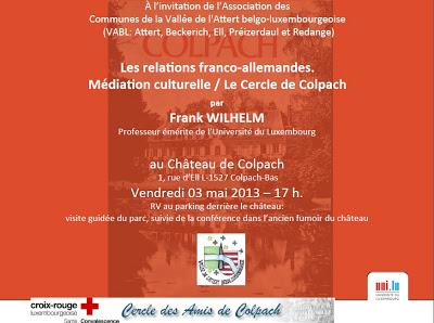 Conférence à Colpach