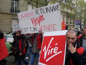 Avec les Virgin, des raisons d’aller manifester le 1er Mai Manifestation des salariés de Virgin Megastore