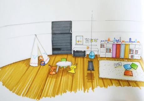 Une salle de jeu de rêve croquis salle de jeux