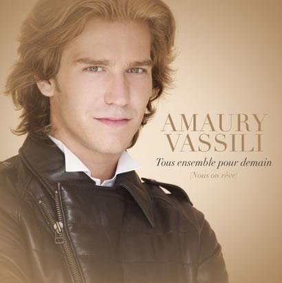 Amaury Vassili pochette du single Tous ensemble pour demain (Nous on rêve) Photo © DR