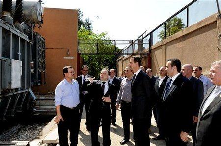 Bachar al-Assad, hier, 1er mai à Damas. Crédits photo/Sana