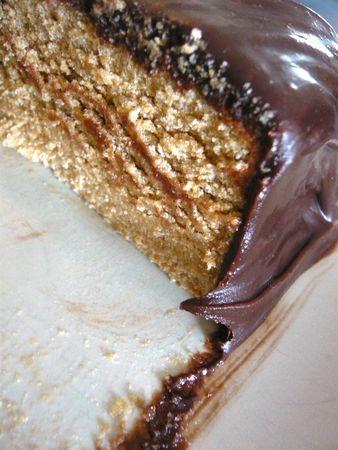 gâteau biscuits émiettés café glaçage chocolat