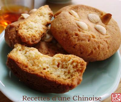 Petit sablé chinois aux amandes d'abricot 杏仁桃酥 xìngrén táosū