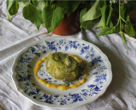 bavarois bergamote kiwi Bavarois bergamote en habit de kiwi